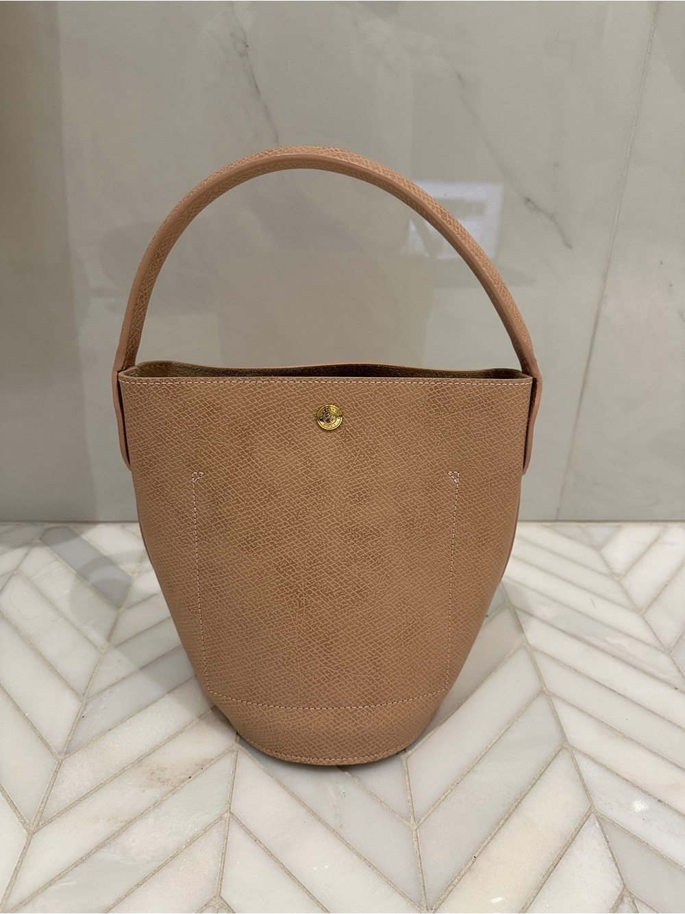 Longchamp Épure Leather Bucket Bag
